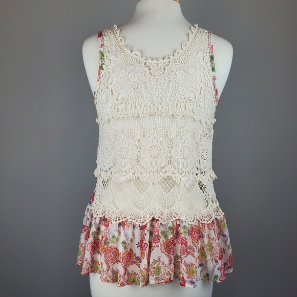 Altar'd State Crochet Back Floral Top - Picture 3 of 5